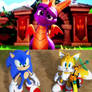 Spyro meets Sonic and Tails