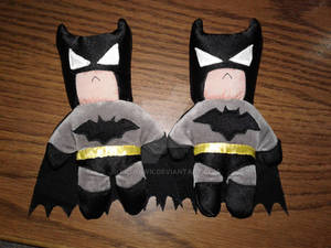 Commission - Pouty Batman plushies