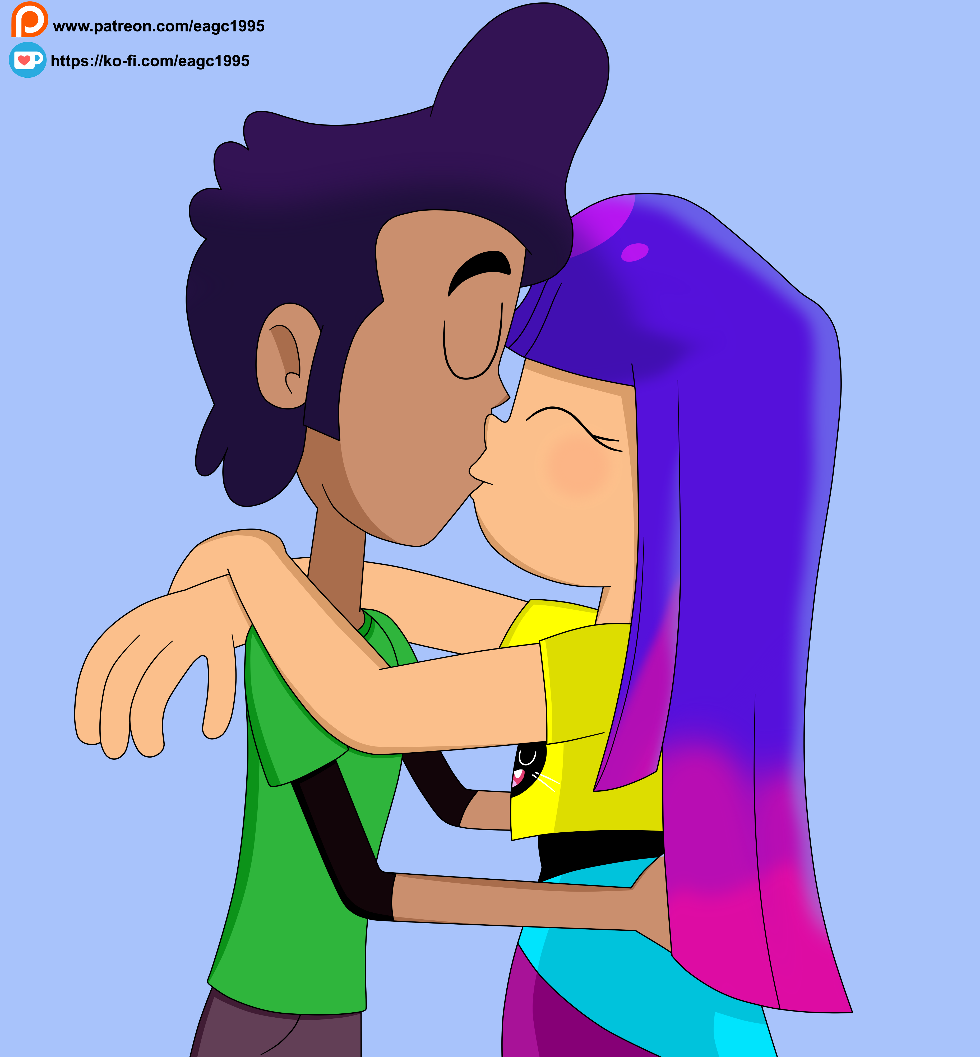 wallpapers Glitch Techs Miko X Five Kiss miko x five by eagc7 on deviantart