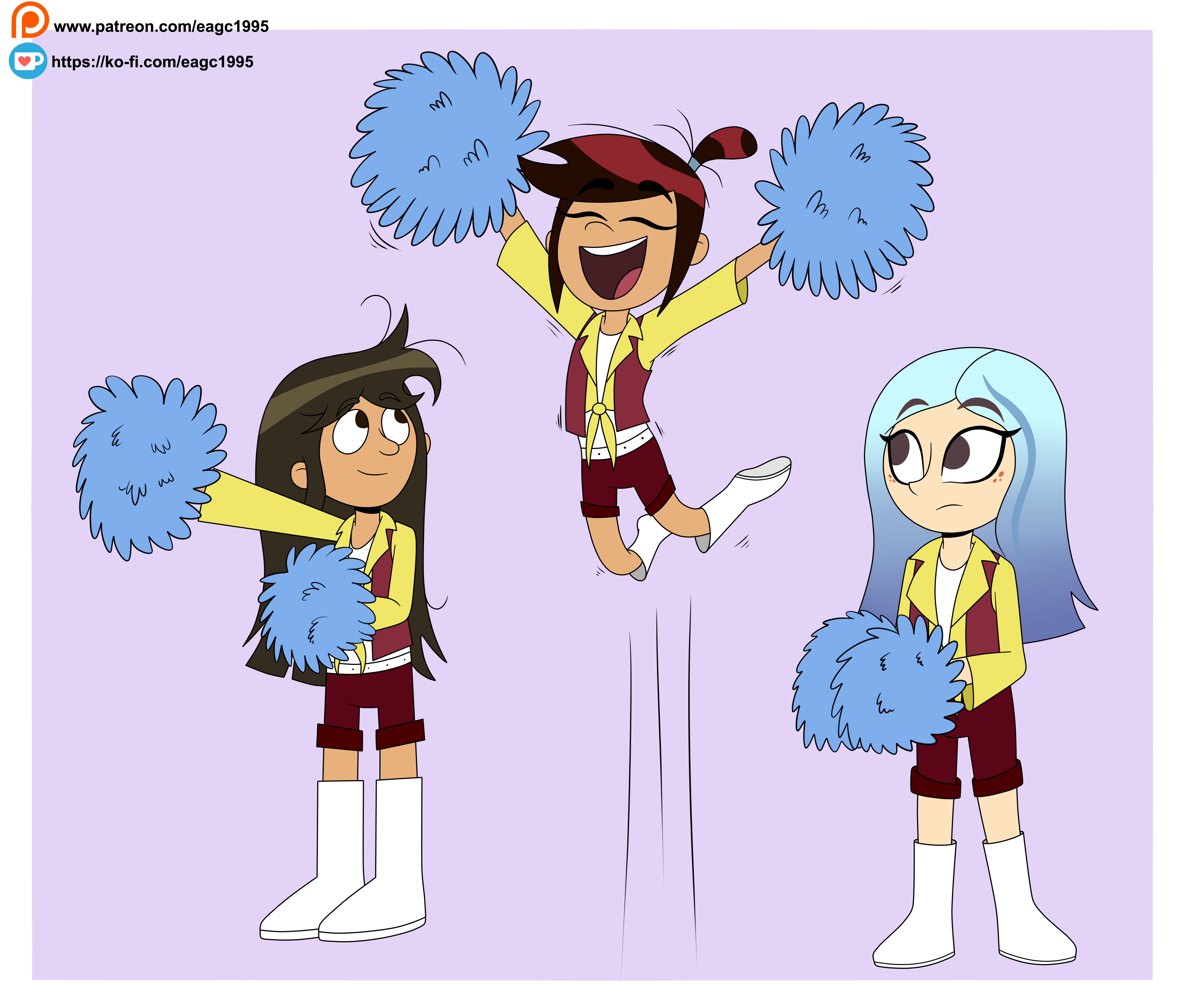 (Patreon Reward) Cheerleaders by eagc7 on DeviantArt