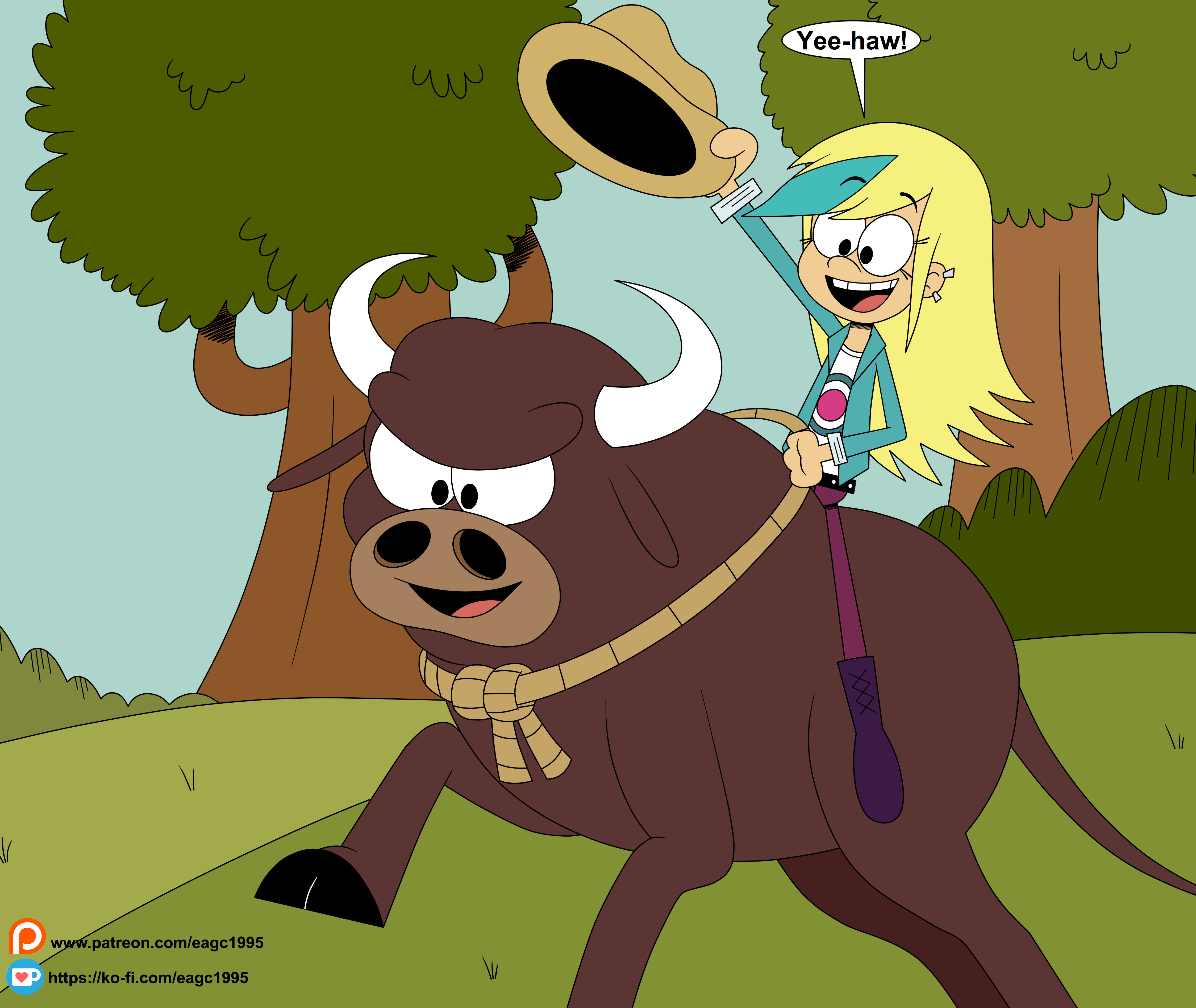 (Patreon Reward) Sam rides Bull by eagc7 on DeviantArt