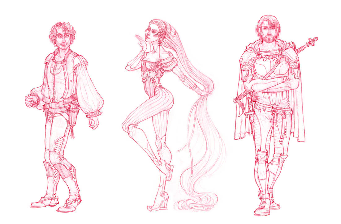 Character design sketches by CourtneyTrowbridge