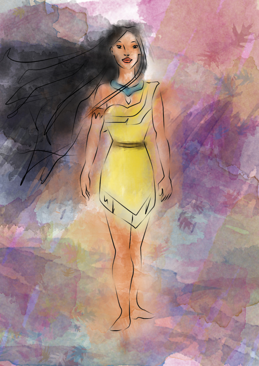 Pocahontas Watercolor