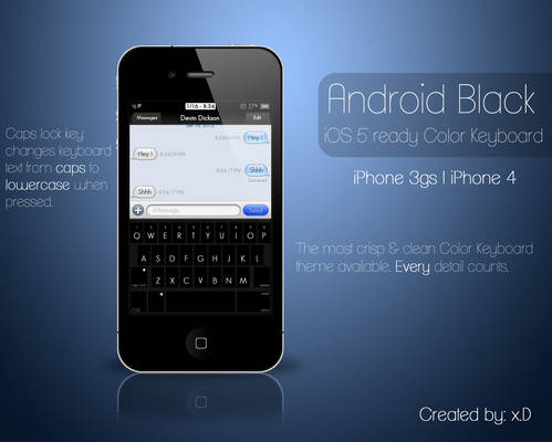 iPhone Android Black Color Keyboard