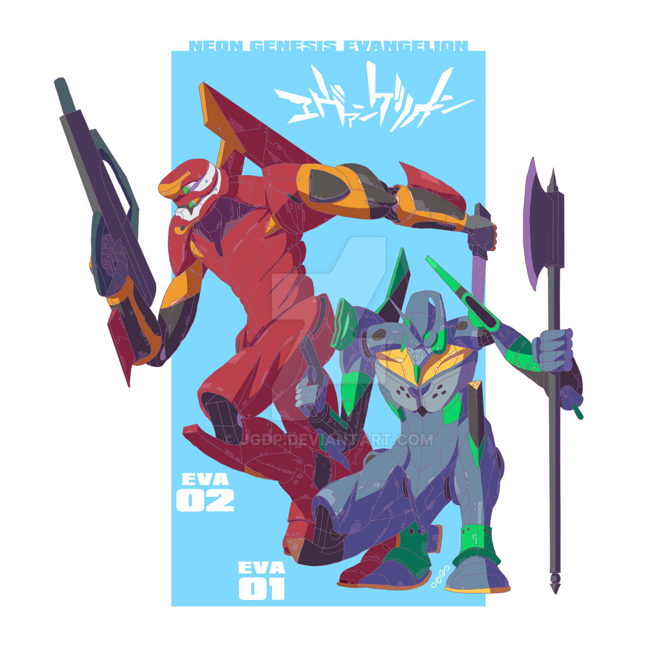Neon Genesis Evangelion EVA 01 And EVA 02 By JGDP On DeviantArt neon-genesis-evangelion-eva-01-and-eva-02-by-jgdp-on-deviantart
