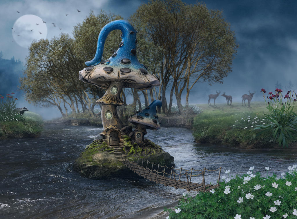 Once In A Blue Shroom by needcaffine
