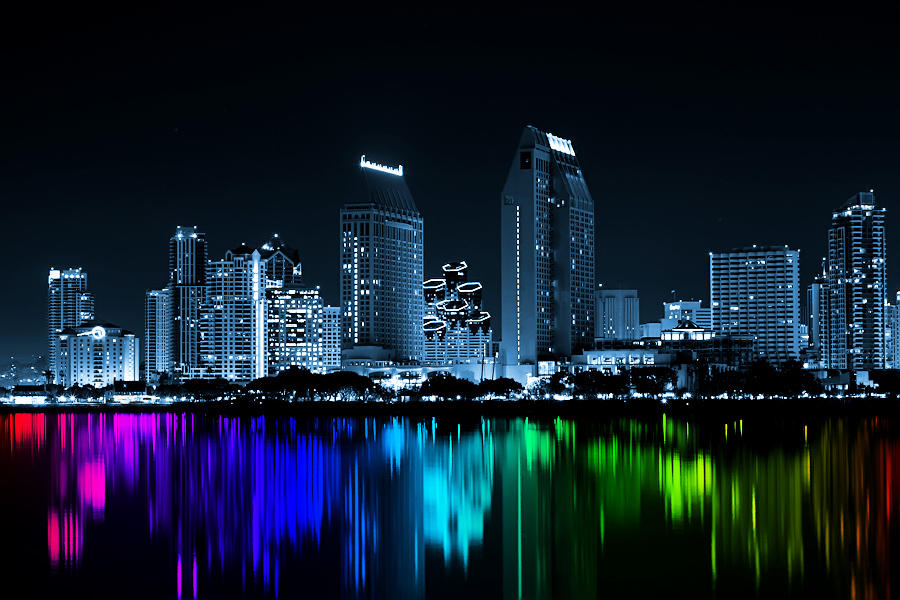colourfull city lights by mu6 on DeviantArt