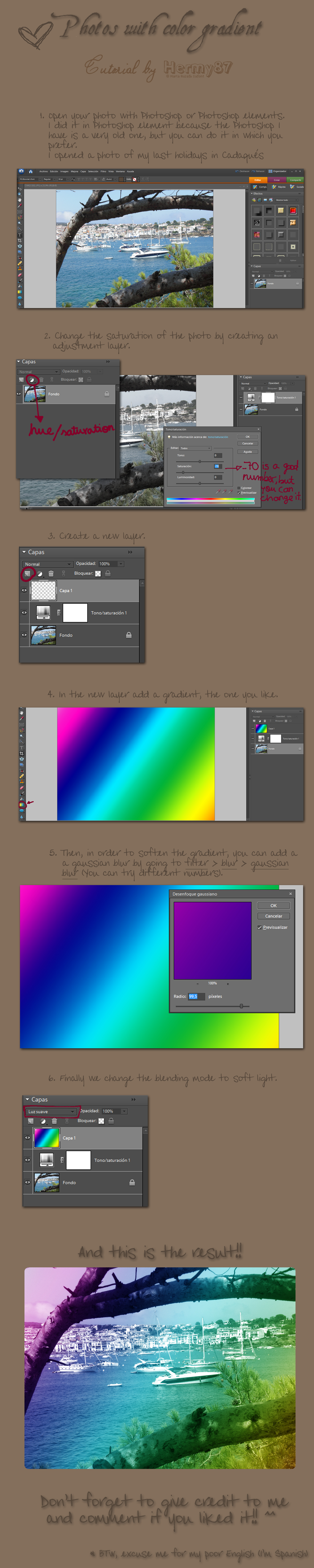 Photo color gradient tutorial