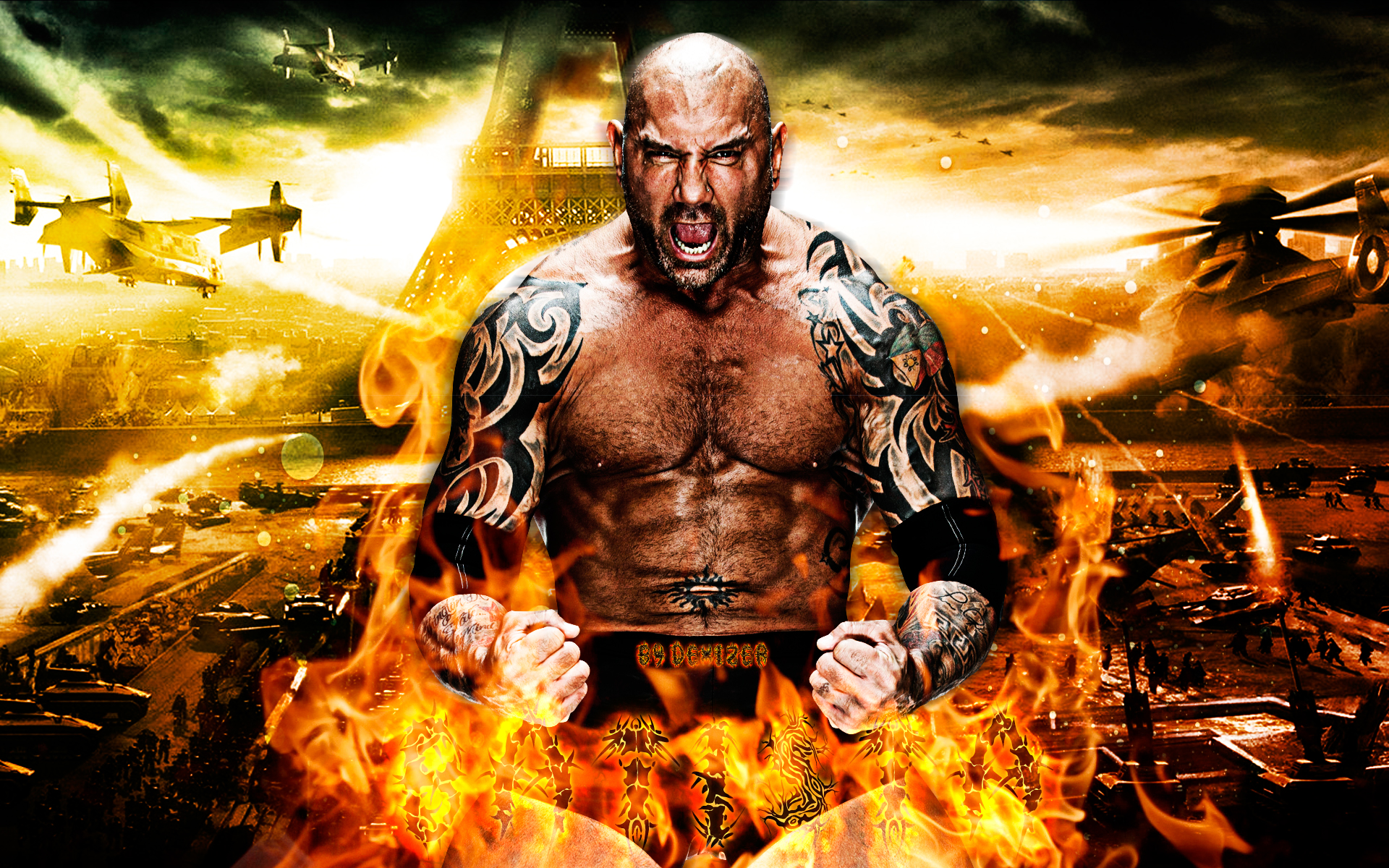 New WWE Batista 2014 Wallpaper