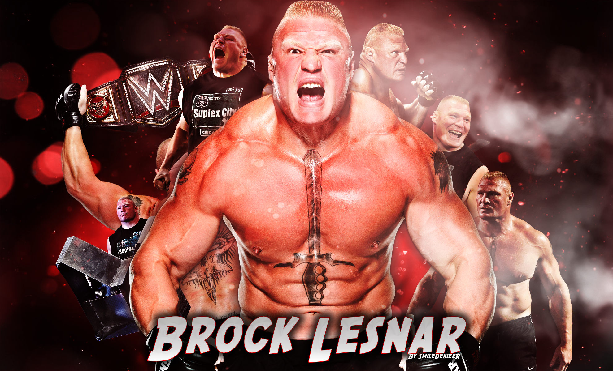 New WWE 2016 Brock Lesnar HD Wallpaper by SmileDexizeR on DeviantArt New WWE 2016 Brock Lesnar HD Wallpaper by SmileDexizeR on DeviantArt