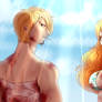 nami and sanji after a fight together (BLOOD)