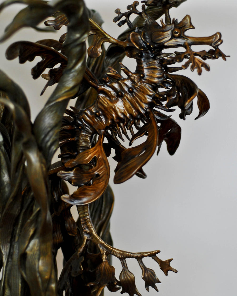 Leafy sea dragon bronze end tables