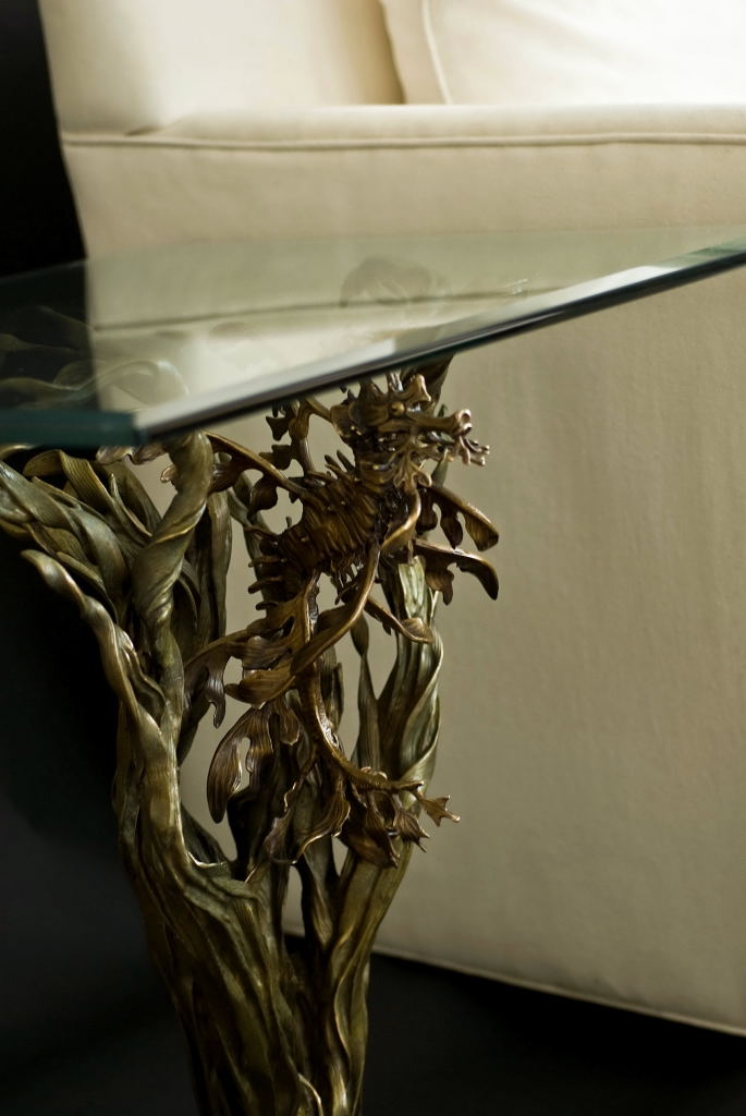 Bronze Leafy sea dragon end table