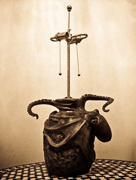 bronze octopus lamp