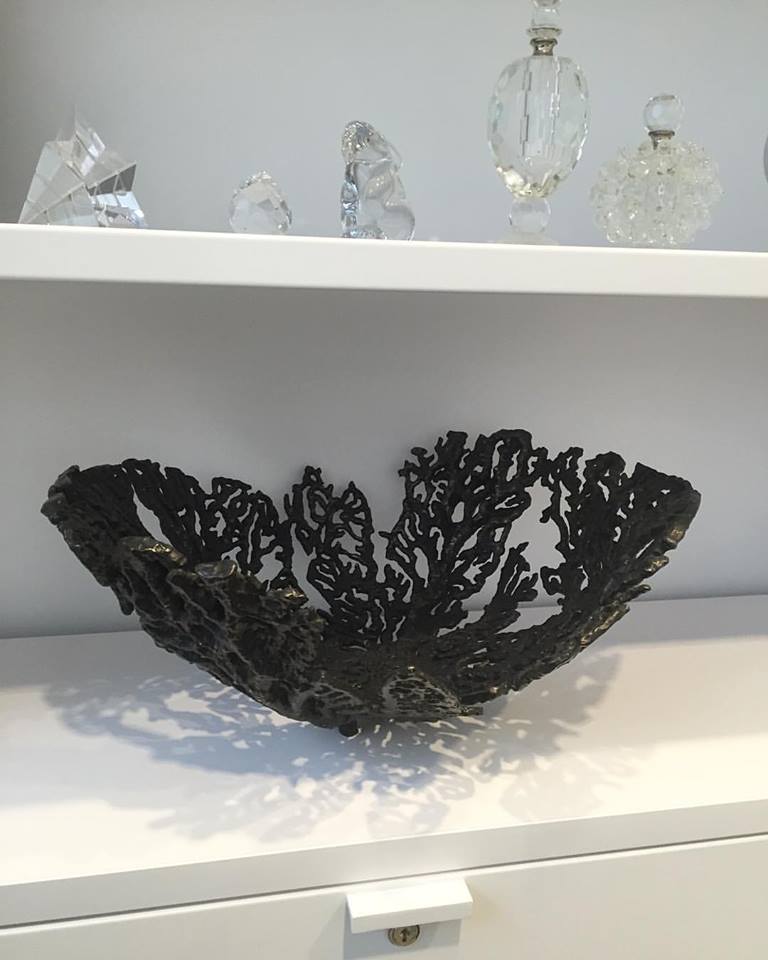 Bronze coral bowl in a Downtown VP's office