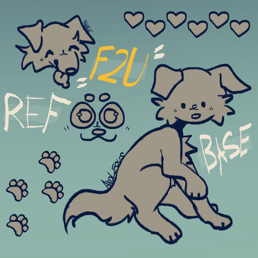 chibi canine refsheet | F2U by AxolotlExists on DeviantArt