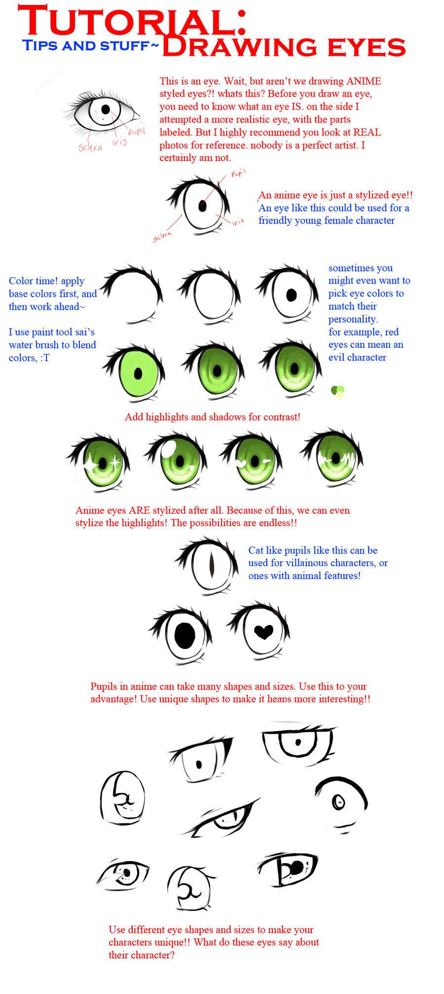 63 PAIRS OF FEMALE ANIME EYES - A Fun Project by aadisart on DeviantArt