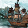 Painting the sea (Queen Annes Revenge)