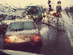 Traffic in the rain by kadox