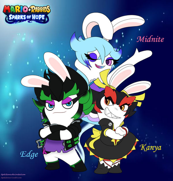 Mario+Rabbids Sparks Of Hope Edge, Midnite i Kanya by agakikama on ...