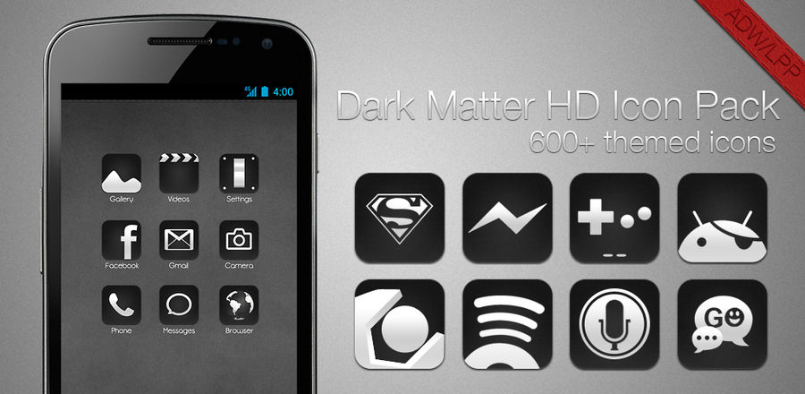 Dark Matter HD - ADW-LLP Icon pack