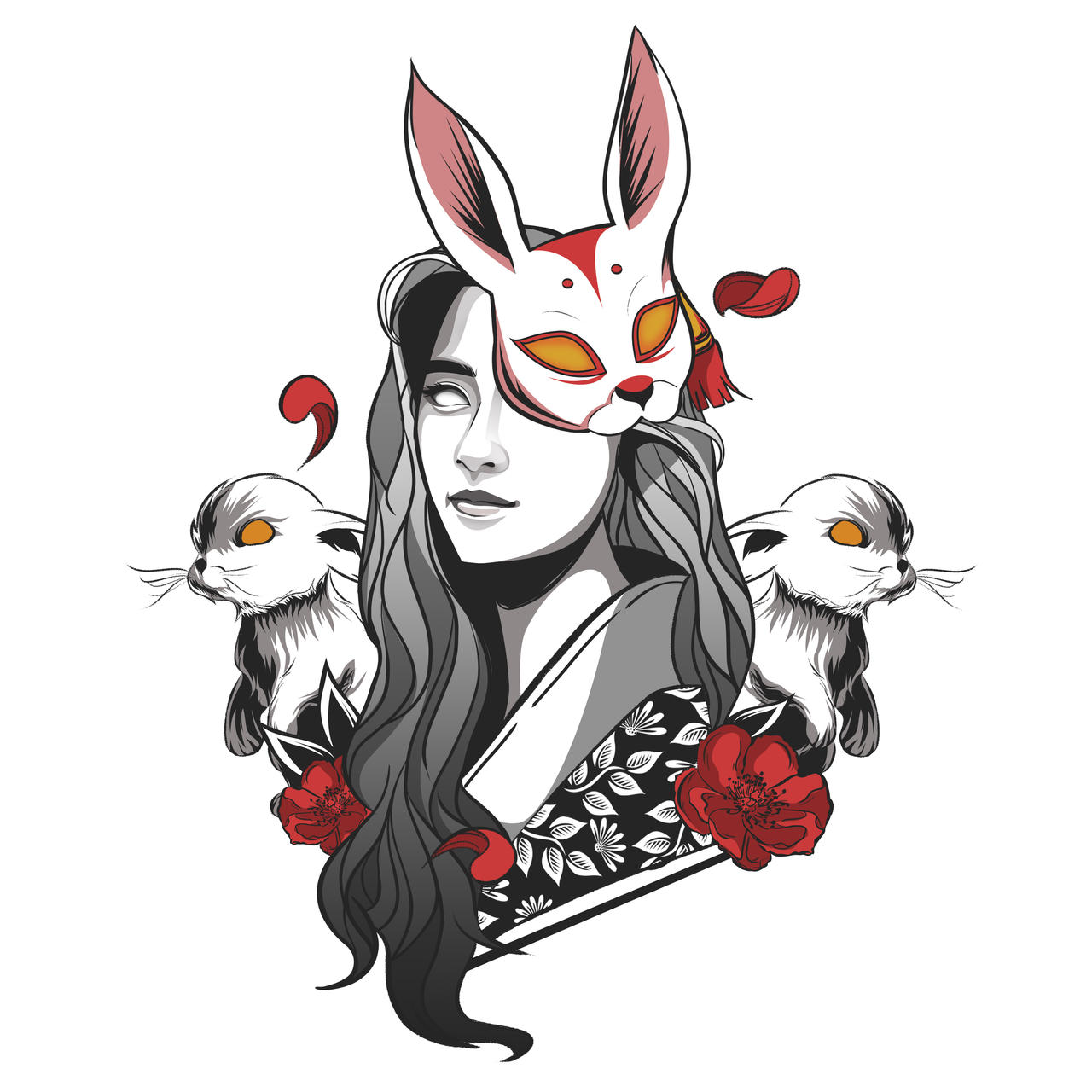 Bunny mask girl by wearevexel on DeviantArt