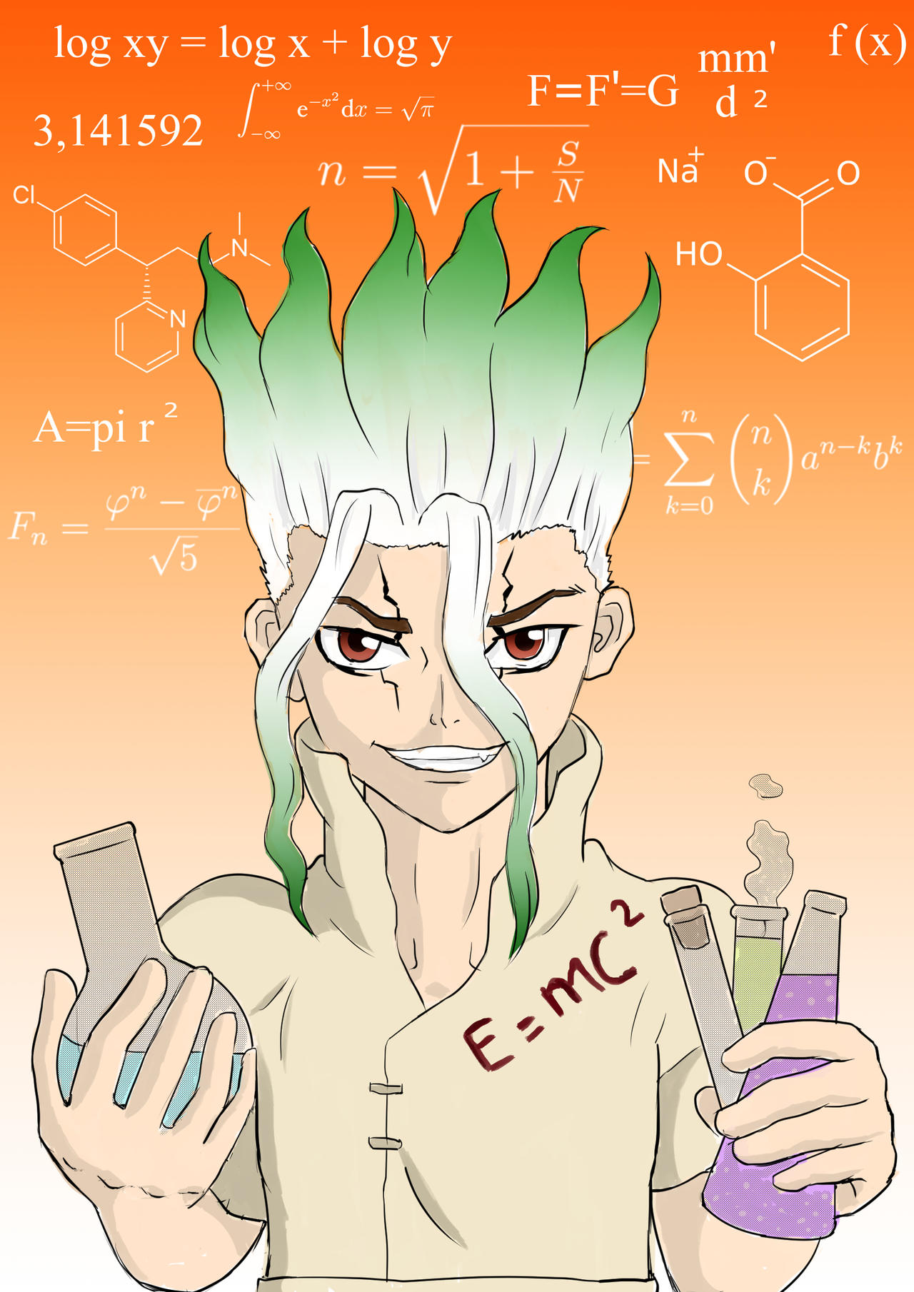 Senku Numbers Dr Stone Senku by Chroniquesdunelolita on DeviantArt