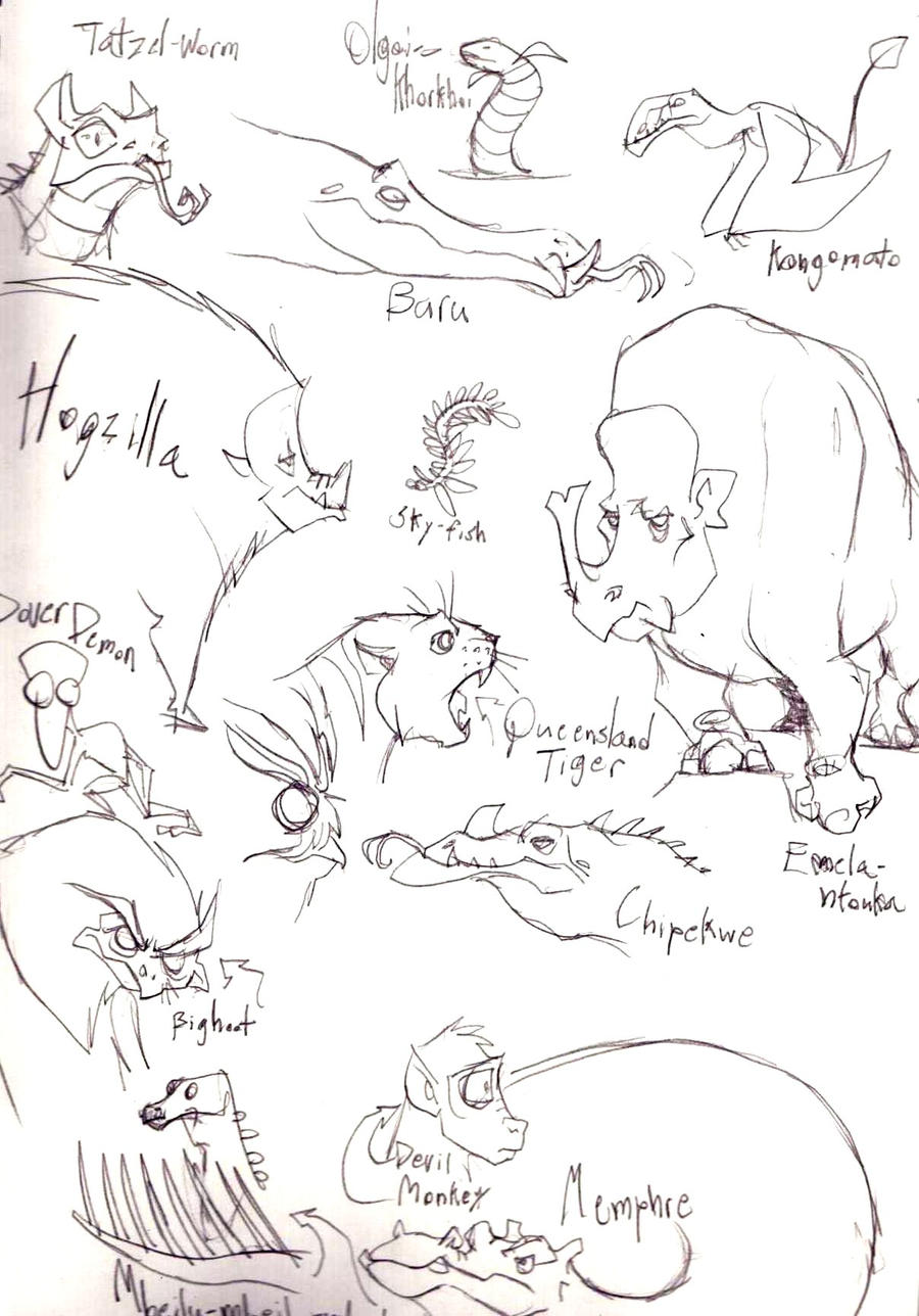 Cryptid sketches by TheMorlock on DeviantArt