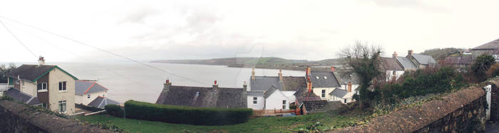 New Quay looking down Panorama