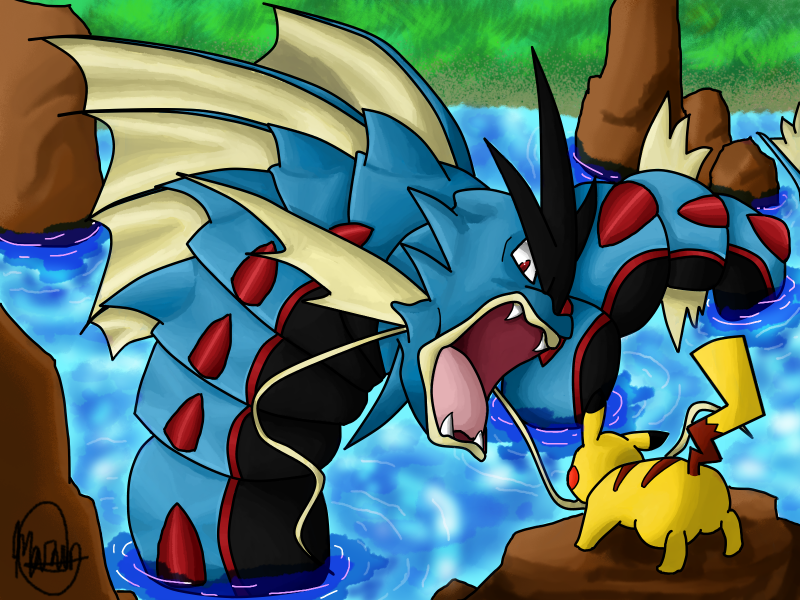 130 - Mega Gyarados - Art v.2 by Tails19950.deviantart.com on @DeviantArt