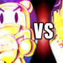 Shiro/White Bomberman vs Sonic the Hedgehog 