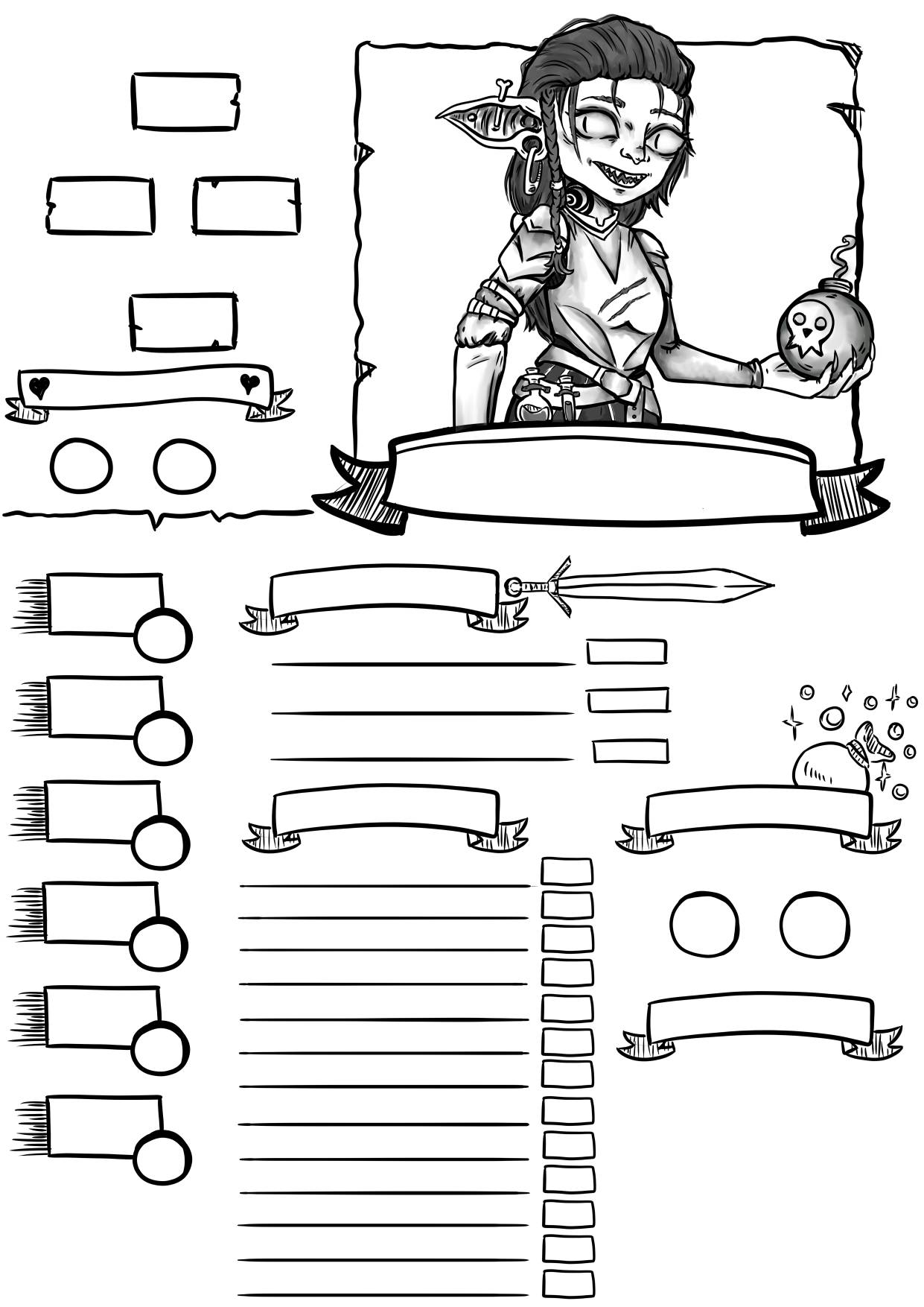 Custom DnD character sheet by JanaPokorna on DeviantArt