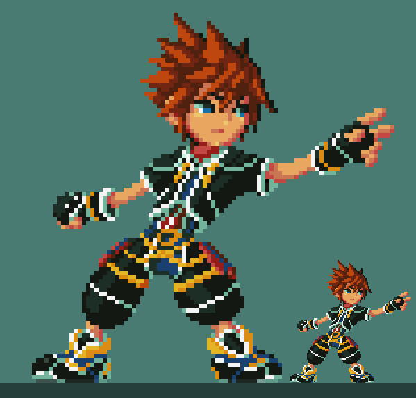 ArtStation - Kingdom Hearts Pixel Art Process