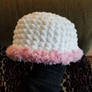 Baby girl's fuzzy pink hat