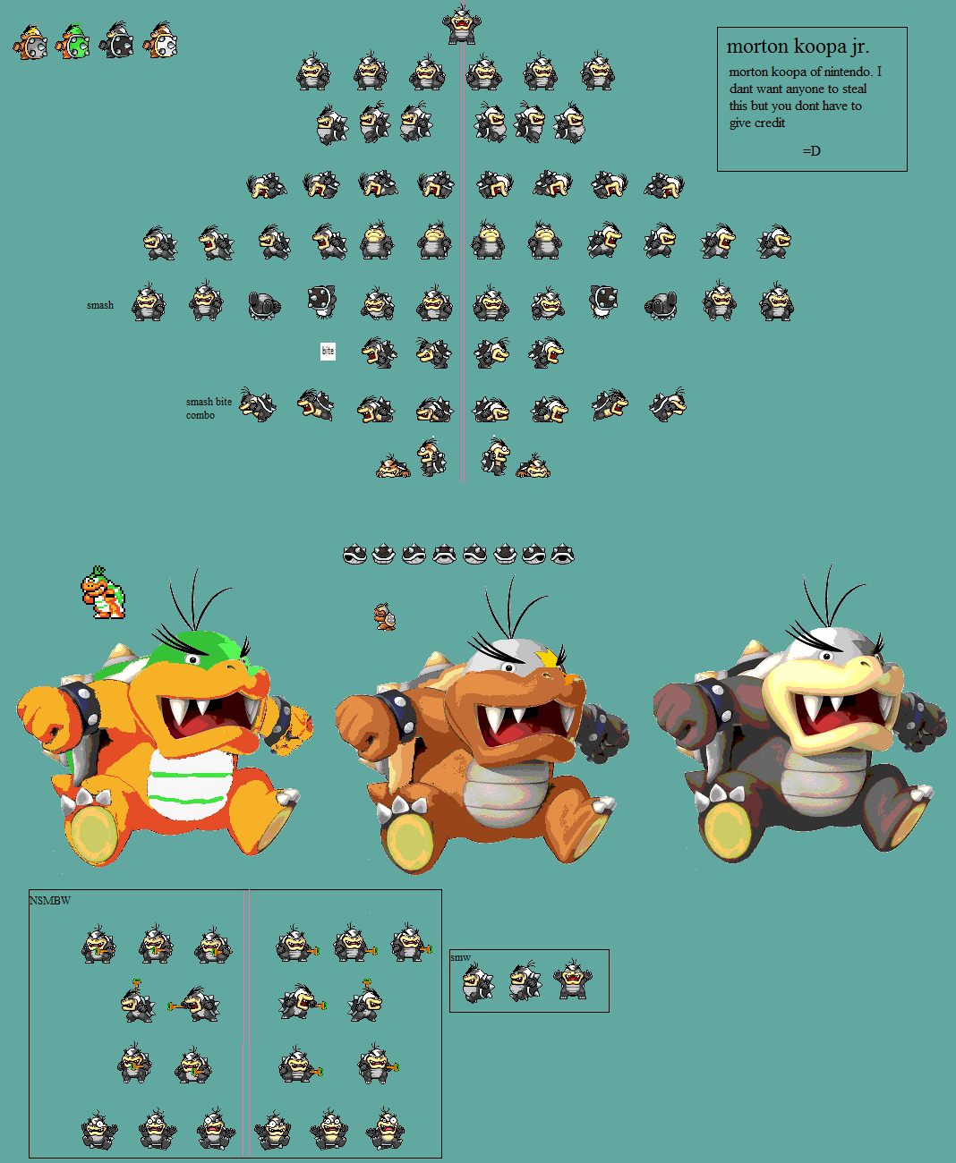 Morton koopa jr sprites