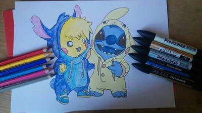 Pikachu and Stitch 