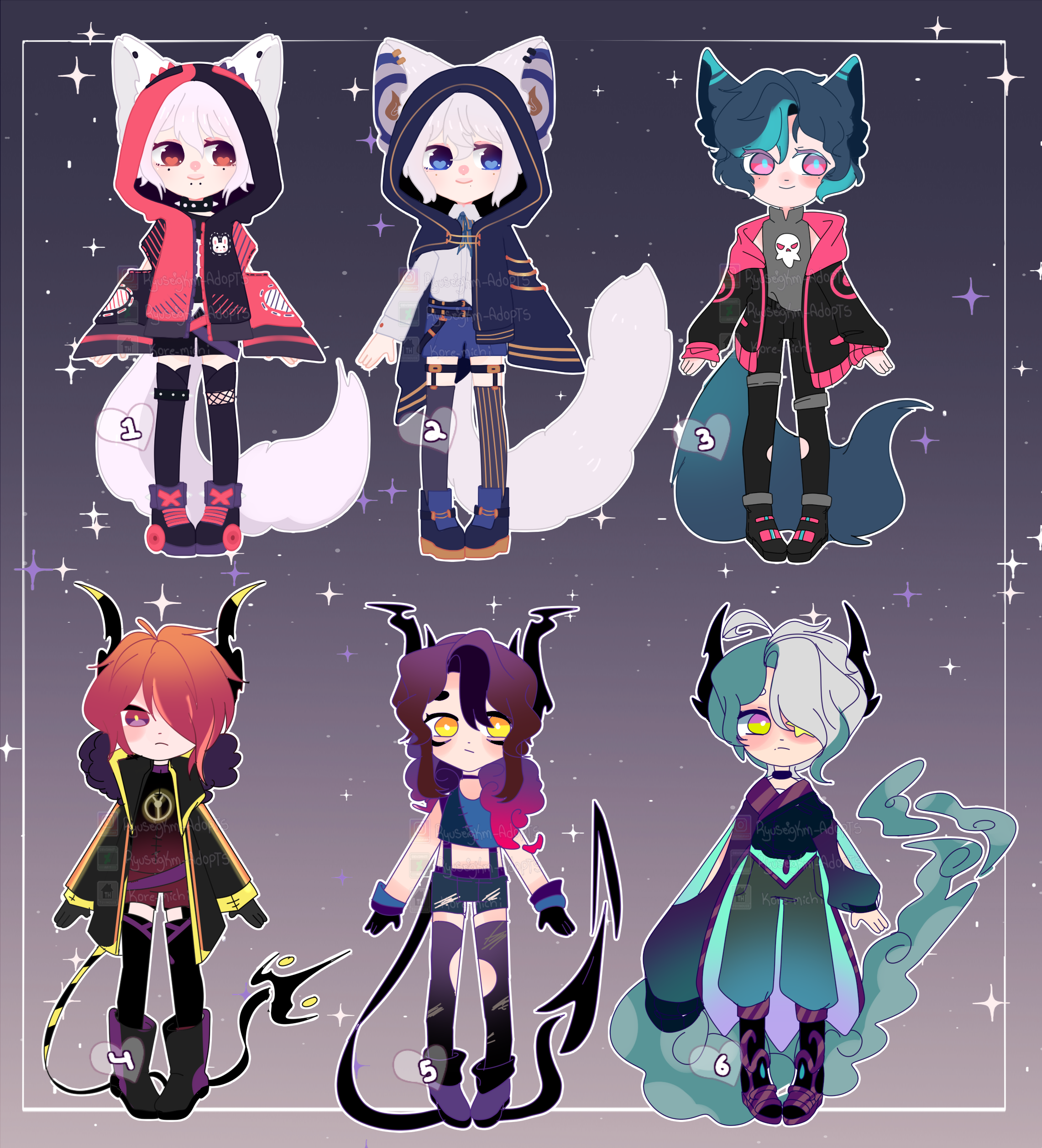 SET PRICE ADOPTABLES OPEN by Ryuseigkm-Adopts on DeviantArt