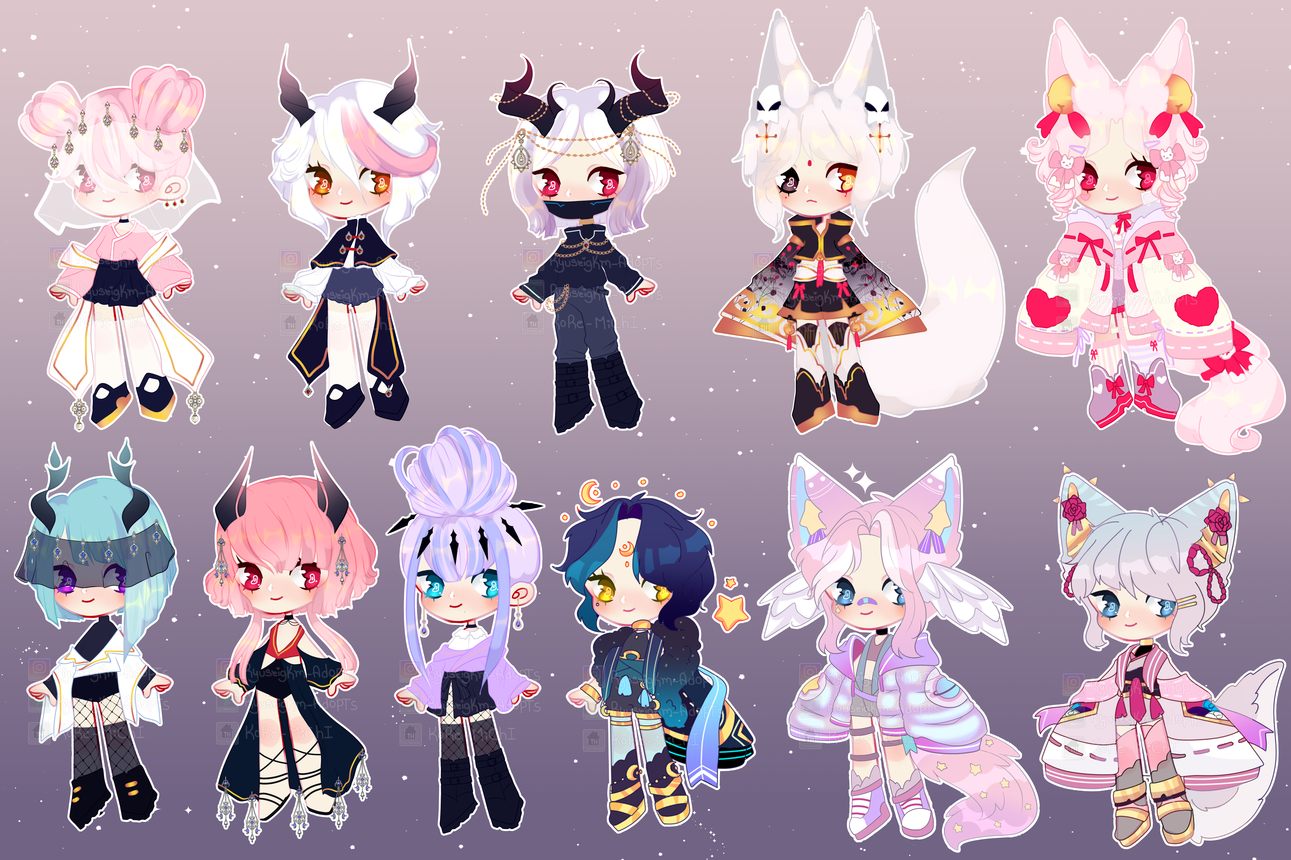 SET PRICE ADOPTABLES OPEN by Ryuseigkm-Adopts on DeviantArt