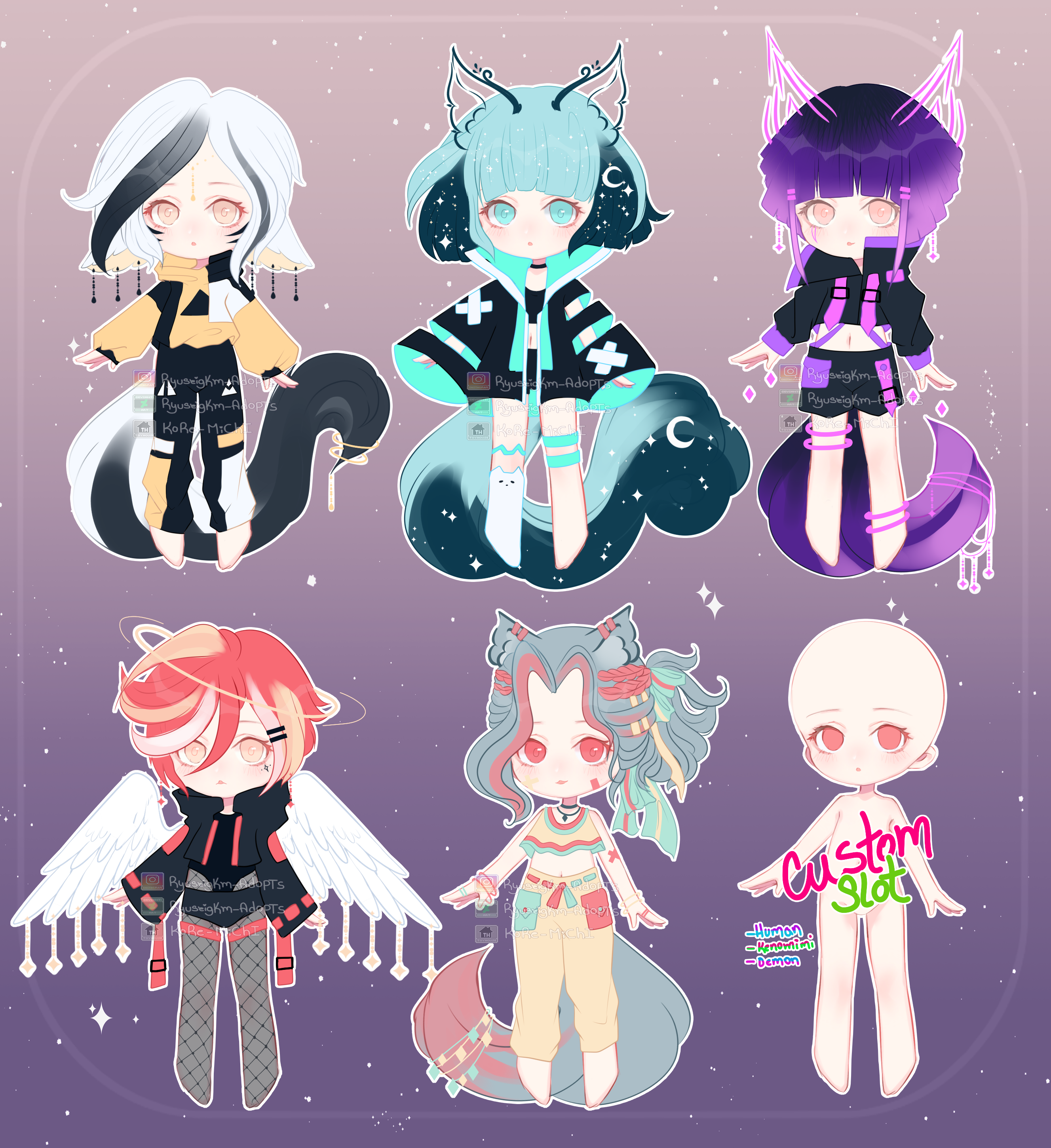 SET PRICE ADOPTABLES OPEN by Ryuseigkm-Adopts on DeviantArt