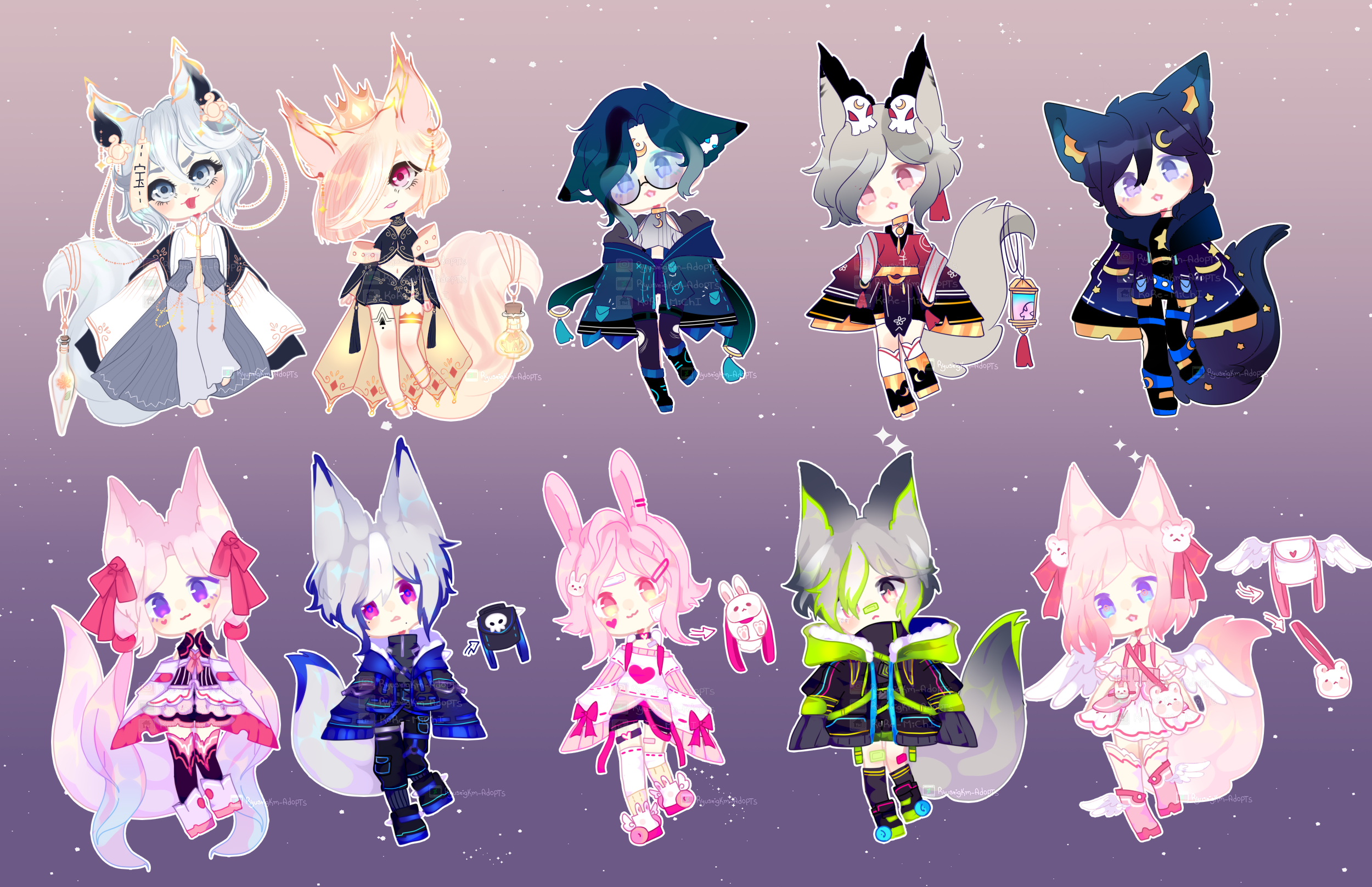 SET PRICE ADOPTABLES OPEN by Ryuseigkm-Adopts on DeviantArt