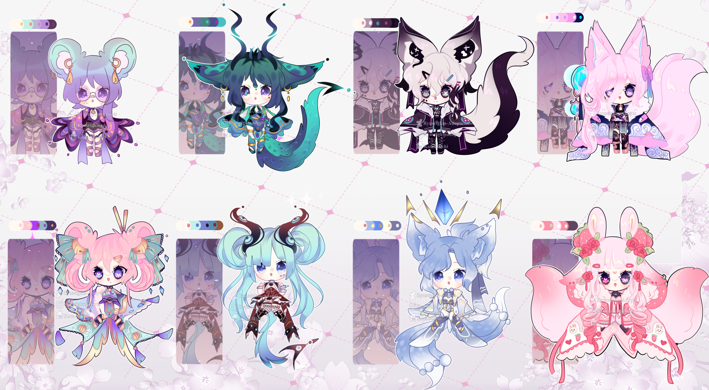 SET PRICE ADOPTABLES OPEN by Ryuseigkm-Adopts on DeviantArt