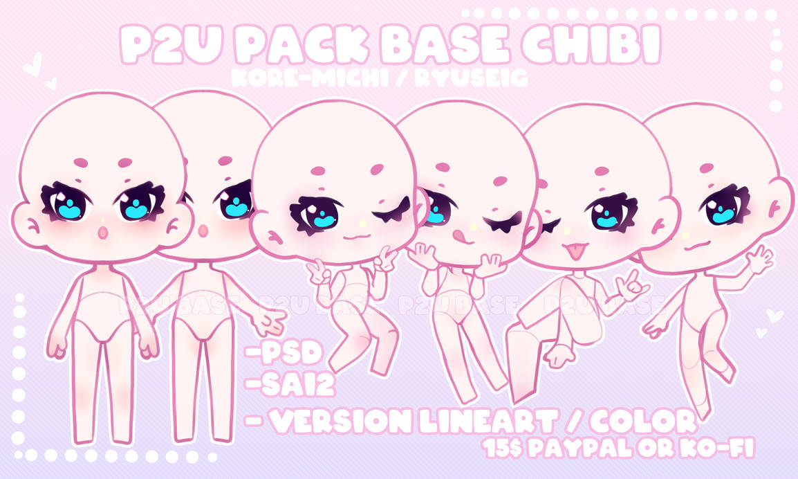 PACK CHIBI BASES P2U by Ryuseigkm-Adopts on DeviantArt