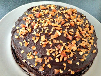 Chocolate and honeycomb cake