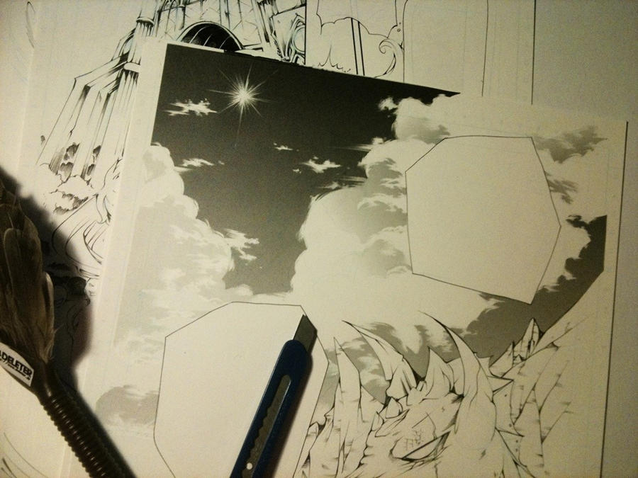 Tutorial - high clouds with screentones