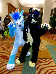 Saber Dragon and Saber Kitty at Rainfurrest 2013