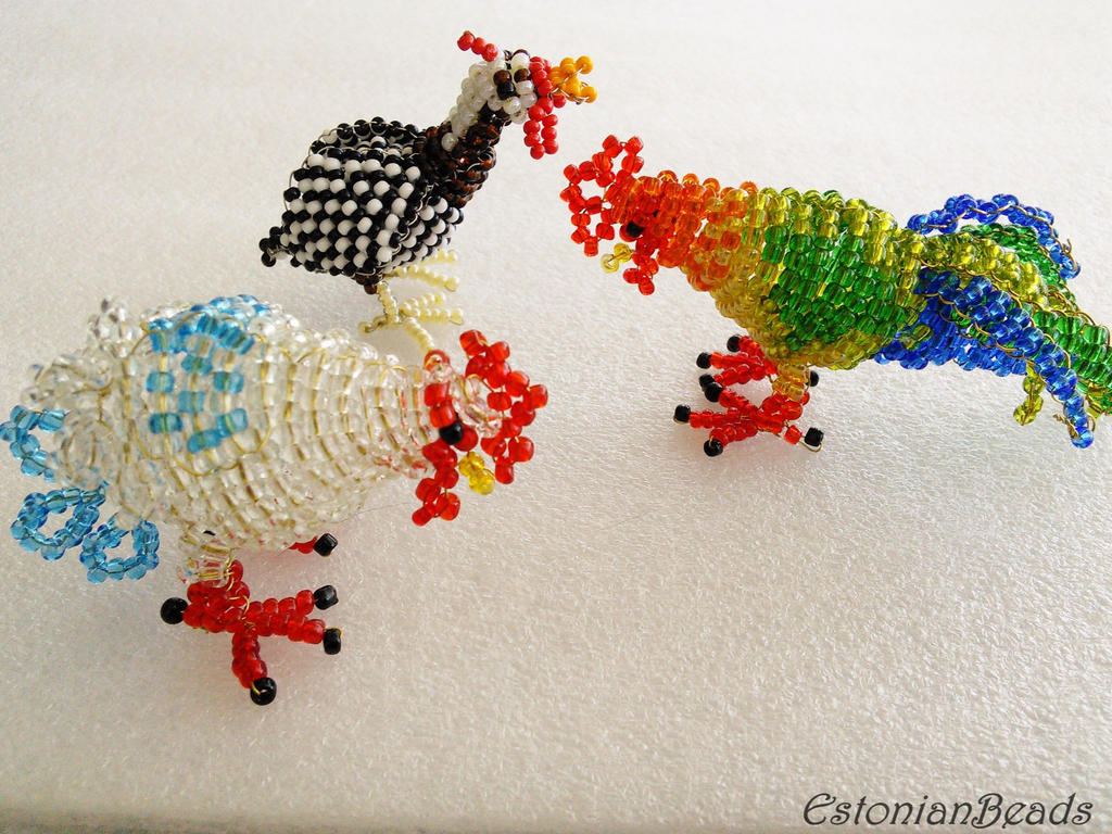 Beaded chickens