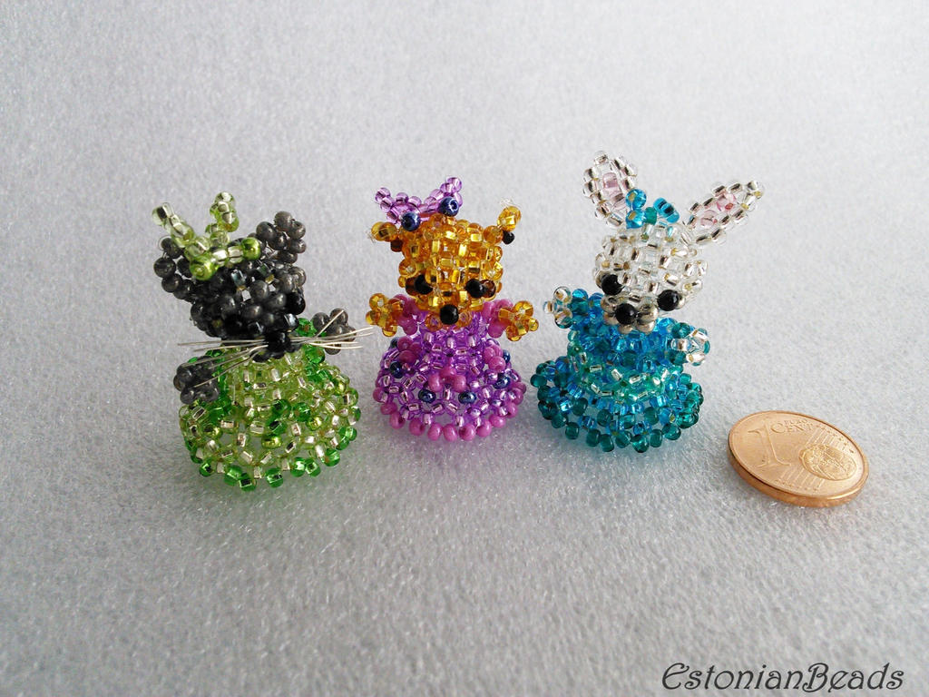 Beaded cute miniatures by EstonianBeads on DeviantArt