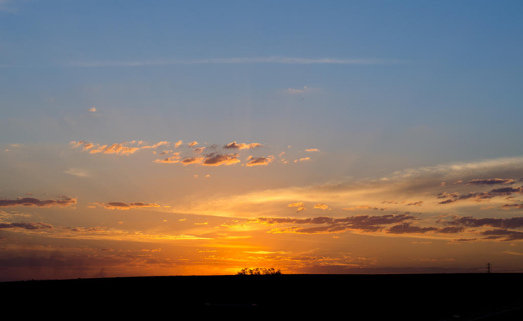 Orange and Blue Sunset