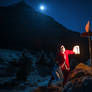 Santa Claus lost in Alps