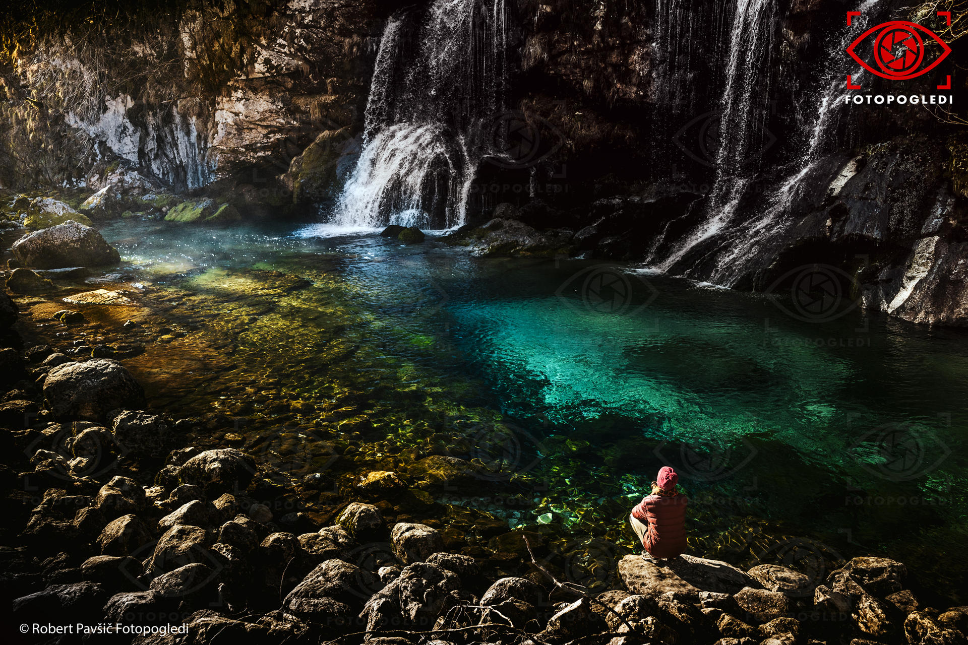 Morning at Virje Waterfall Bovec Slovenija